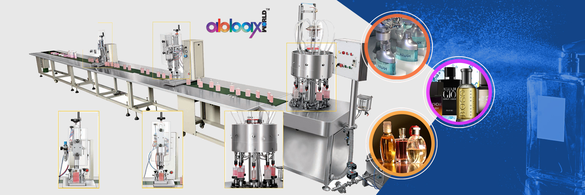 9 Head Rotary Perfume Filling Line